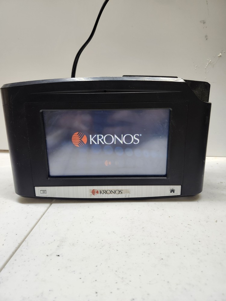 Kronos InTouch 9100 Time Clock *TESTED* will needs reset *no power cord* 008