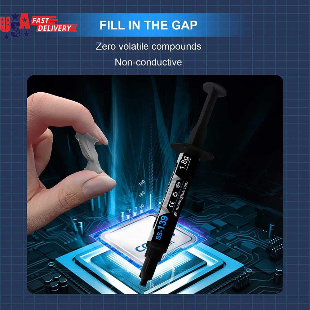 Thermal Paste, 1.8G with Toolkit CPU Paste Thermal Compound Paste Heatsink for I