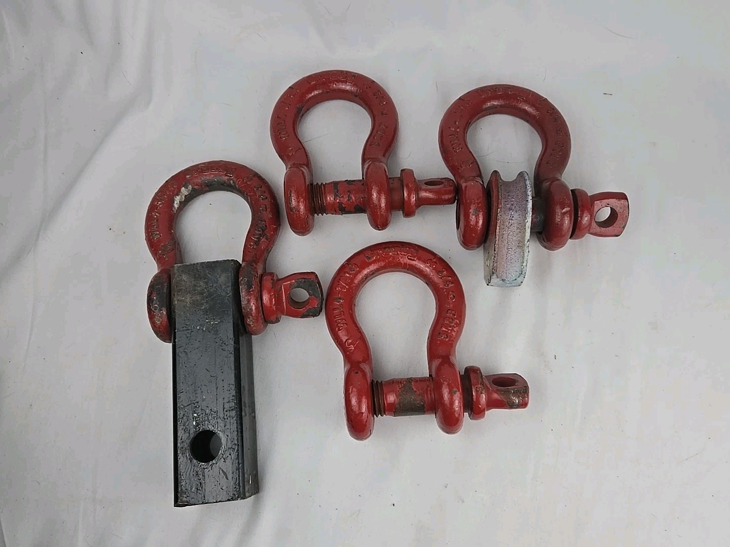 Lot Of 4 Crosby 3/4" 4-3/4 Ton WLL Red Screw Pin Anchor Shackle