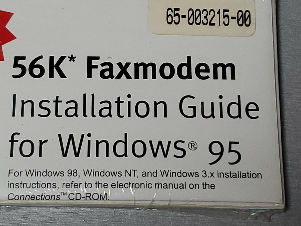 3Com US Robotics 56K Faxmodem Installation Guide Disk Windows 95 98 NT 4.0