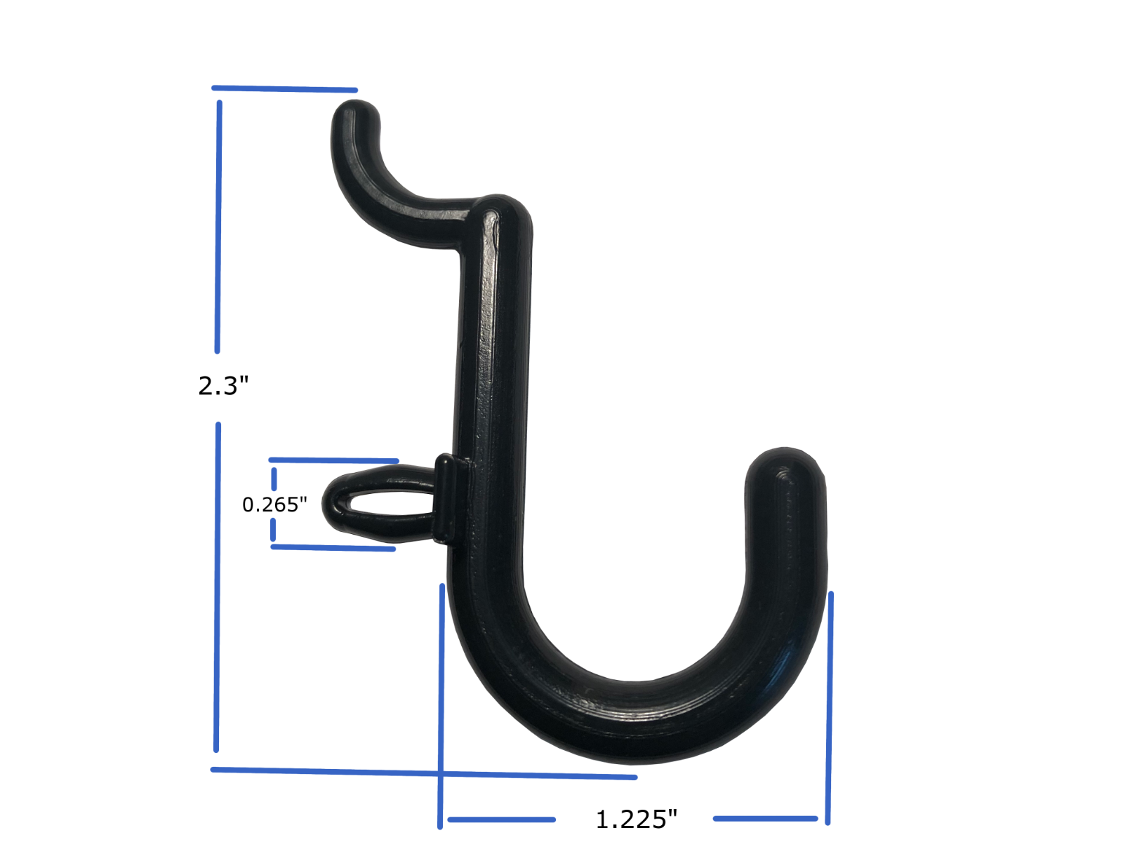 Plastic Pegboard Hooks J-Hooks for peg boards 100 pieces MADE IN USA