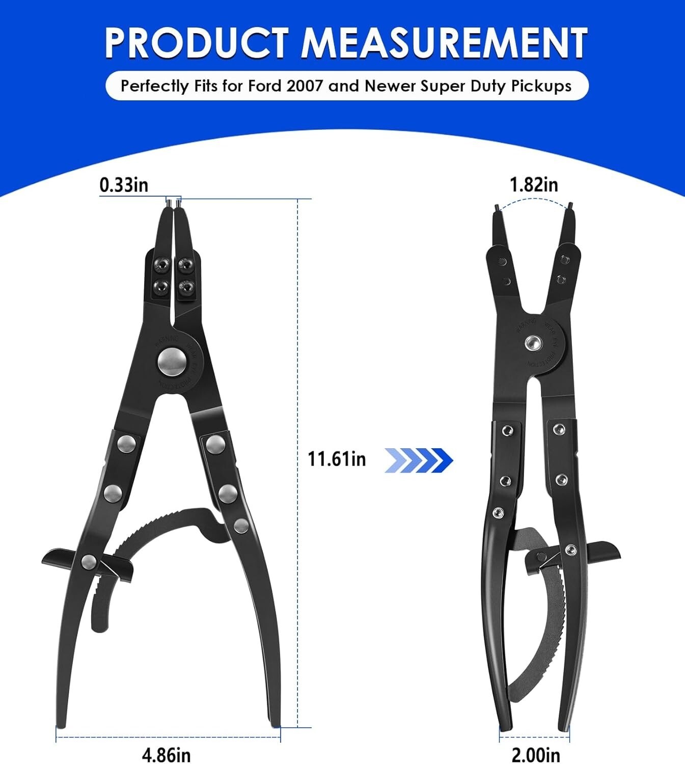 Upgraded 38700 Spindle Snap Ring Pliers for Ford Super Duty Pickups 2007 and New