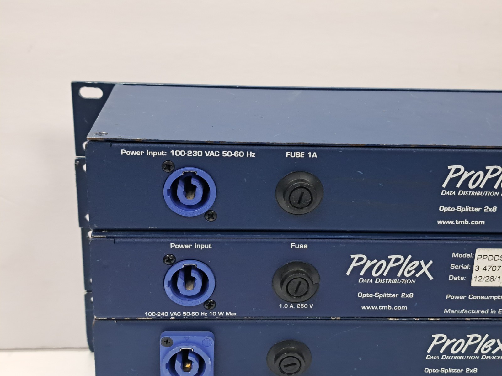 TMB ProPlex PPDDS285 DMX512 Opto-Splitter 2x8 2x 5-Pin XLR In 8x Out Rackmount