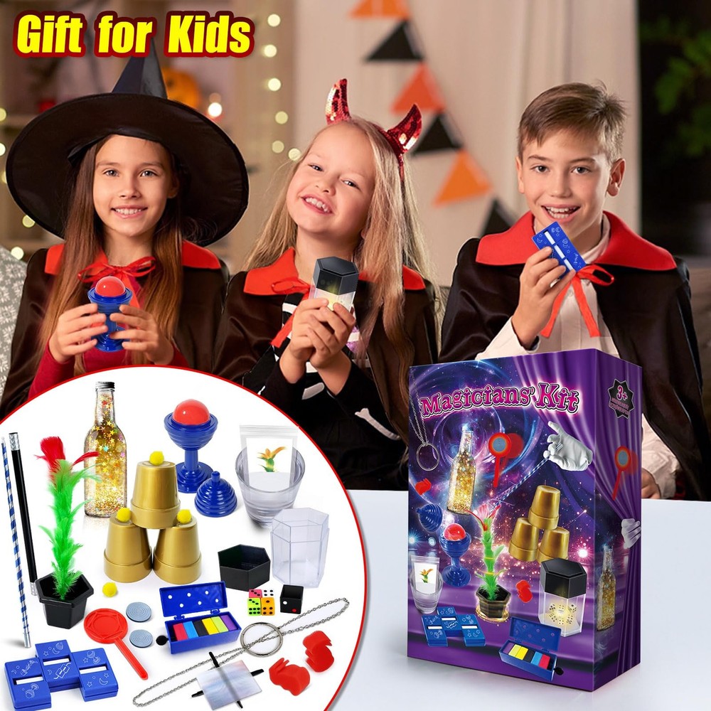 Kids Magic Kit, Magic Set with Instructions for Each Trick to Perform, Christ...