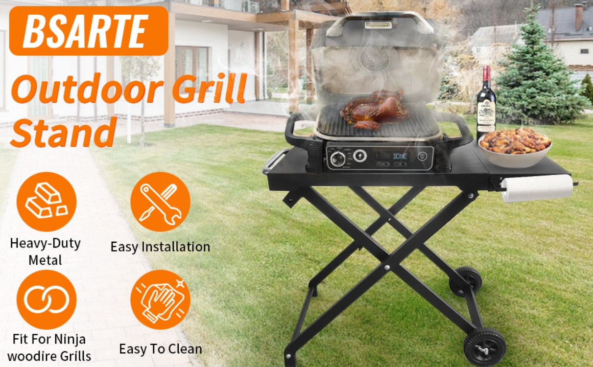METAL Collapsible Grill Stand Fits Ninja Outdoor for OG701 OG751 OG700 Series