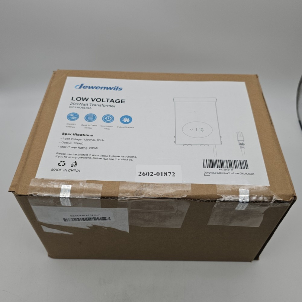 DEWENWILS 200W Low Voltage Landscape Transformer with Timer Dusk/Dawn Sensor