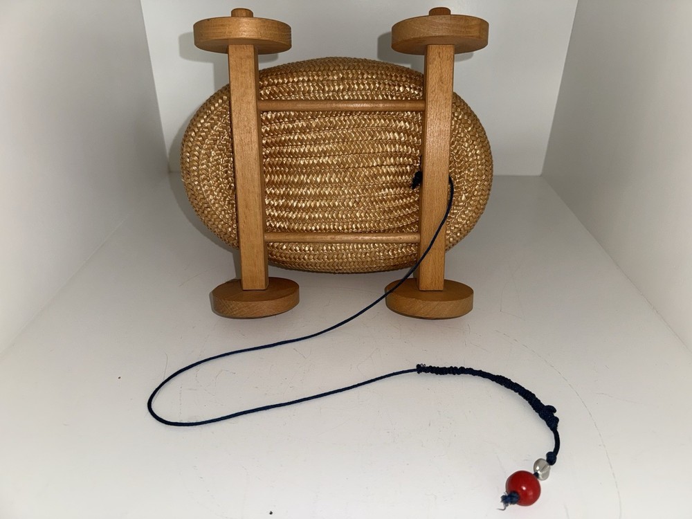 Small Woven Pram Pull Toy Basket