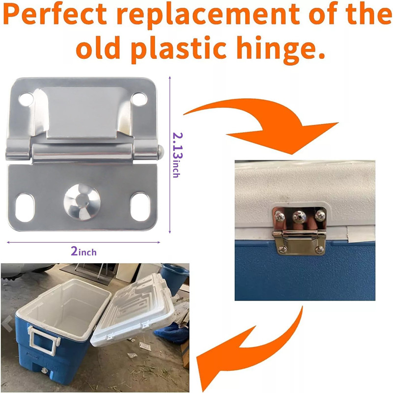 2PC/SET Replacement Coleman Cooler Hinges For Cooler Stainless Steel Hinge Parts