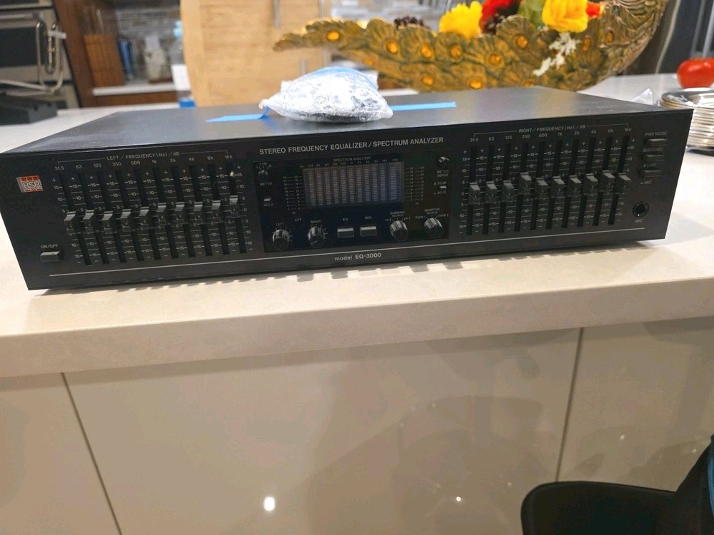 BSR EQ 3000 Stereo Frequency Equalizer Spectrum Analyzer Works Good