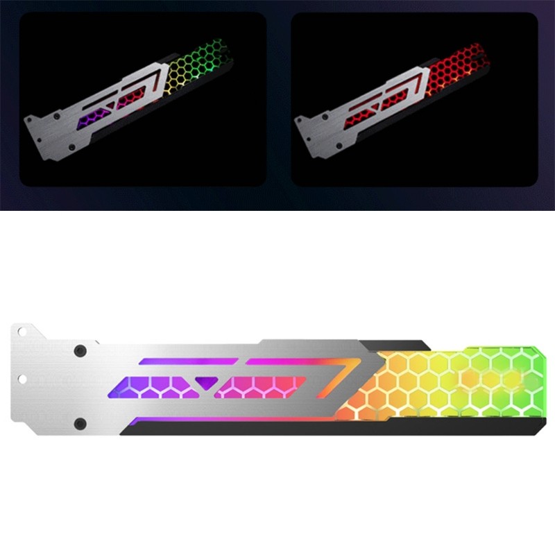 GPU Support Bracket RGB LED Illuminated Graphics Card Holder Control Base Plate