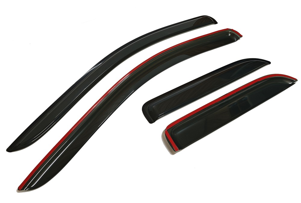 Fit 2002-2009 Ram 1500 2500 Quad Cab Smoke Window Visor Sun Vent Rain Wind Guard