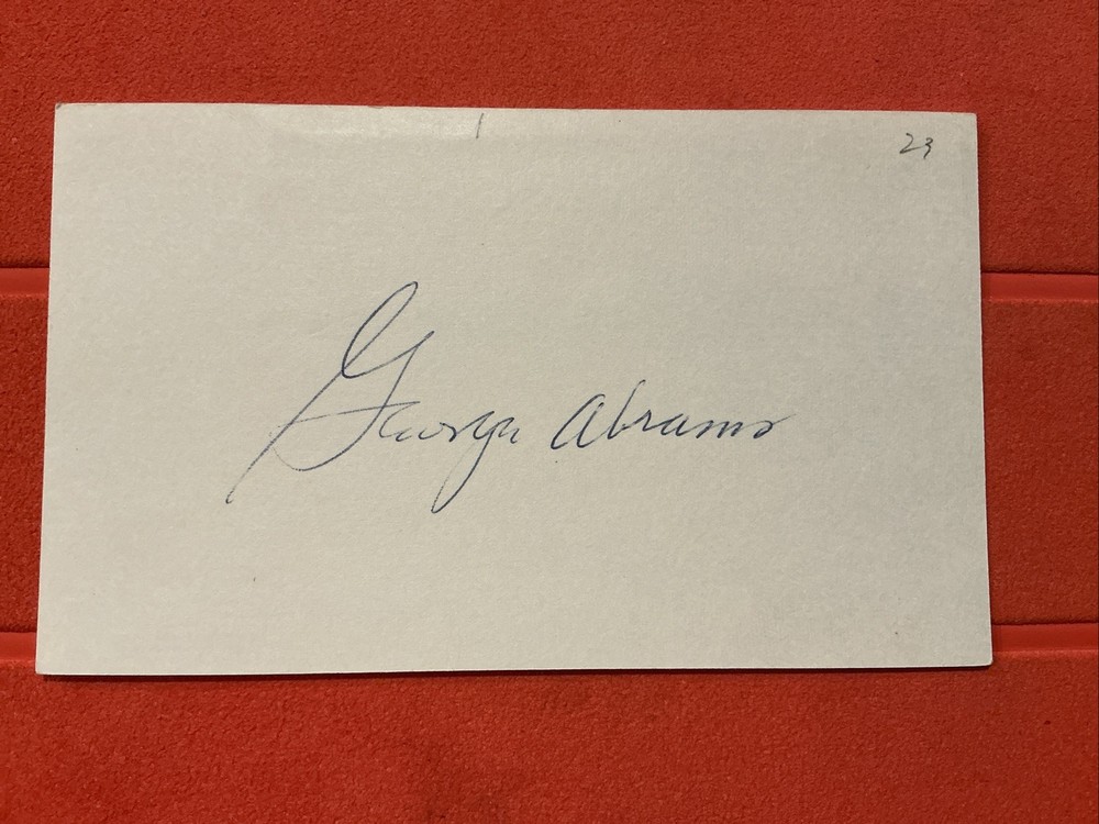 George Abrams 🔥🔥MLB: 1923 Cincinnati Reds 🔥🔥Autograph🔥🔥