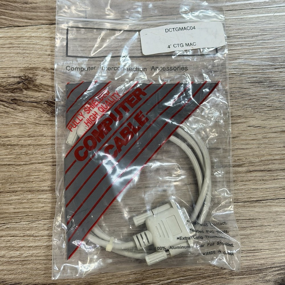 Vintage Computer Cables Adapters Lot Apple Mac VGA Serial Printer UNTESTED