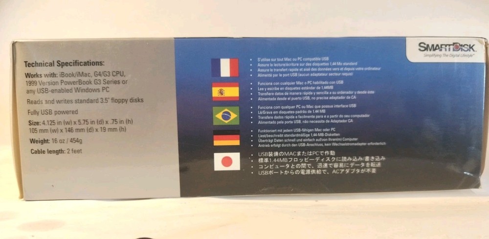 Smartdisk VST FDUSB-TM Titanium 3.5" Floppy Disk Drive USB Powered