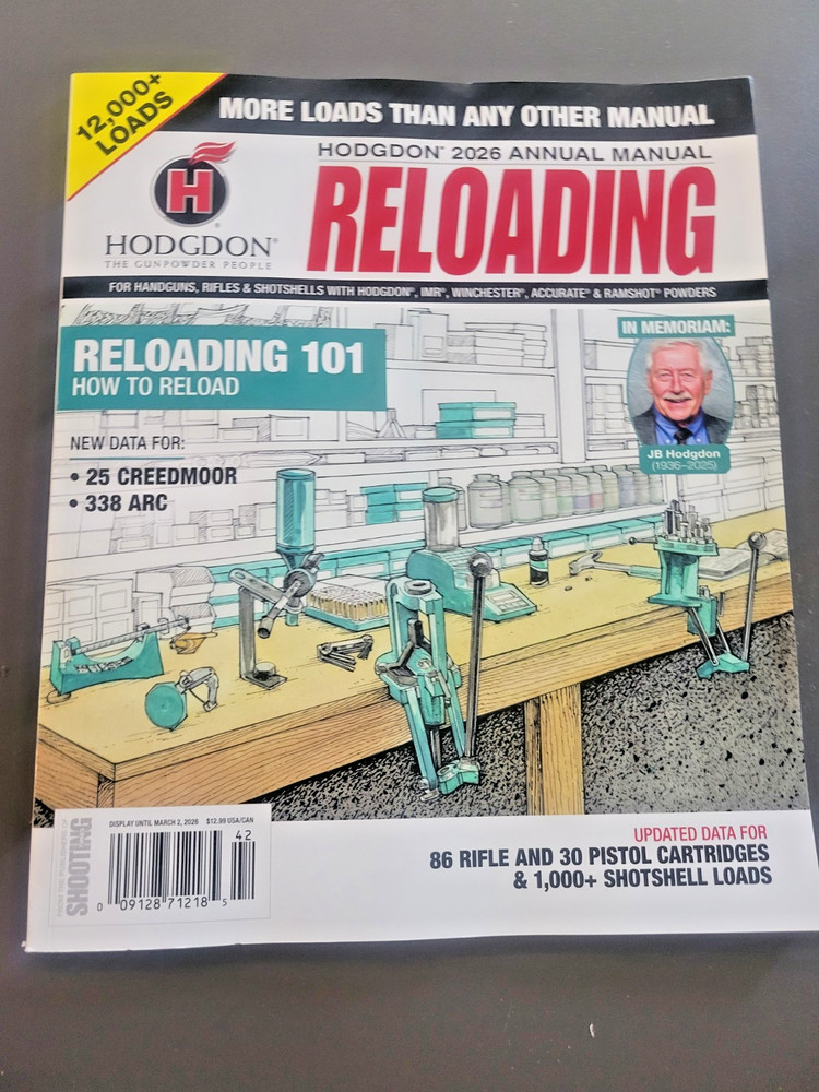 Reloading - Hodgdon 2026 Annual Manual - Reloading 101 -How To Reload - New Data