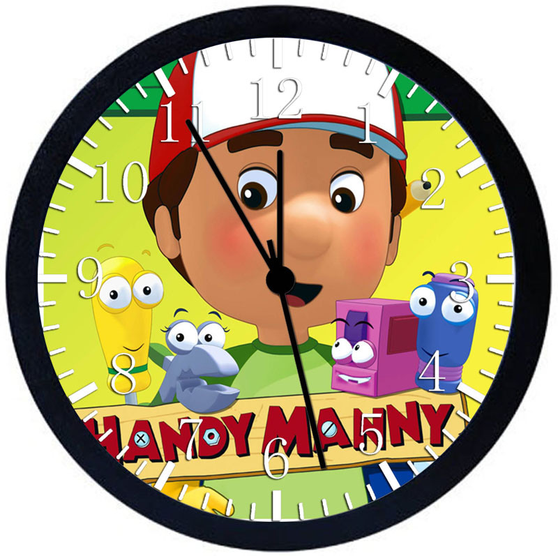 Handy Manny Black Frame Wall Clock E133