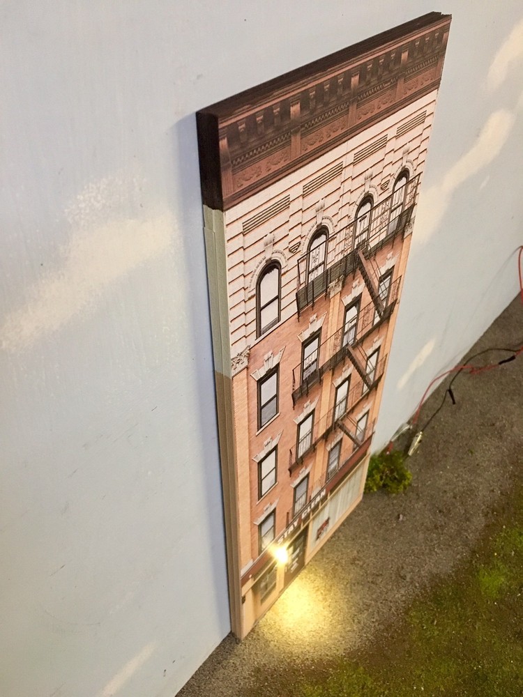 *O Scale Scratch Built "APARTMENT #5" LED Building Front Flat MTH Lionel NEW!