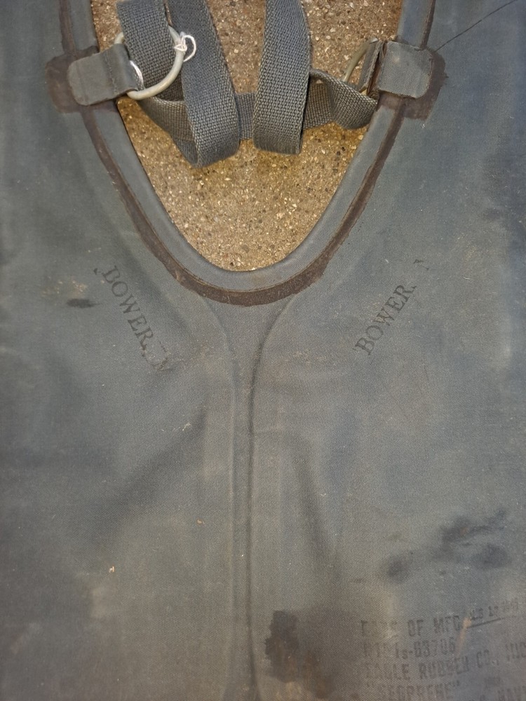 Id'd US Navy Pneumatic Life Vest Eagle Rubber Company 1943/1945 NeoPrene