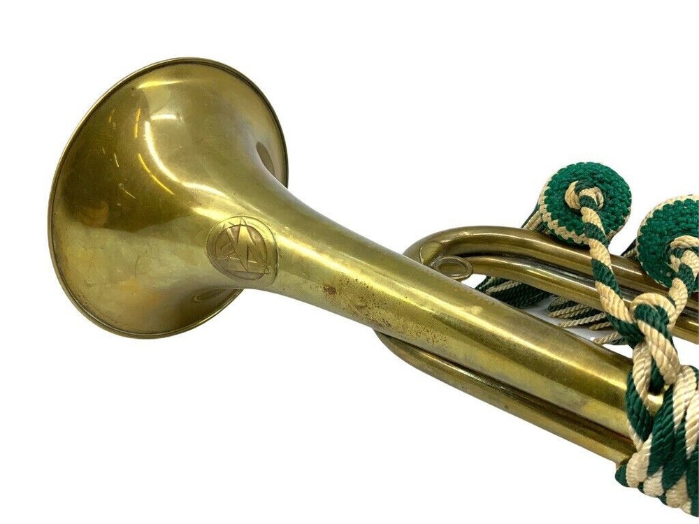 WW2 German Brass Bugle Musical Instrument