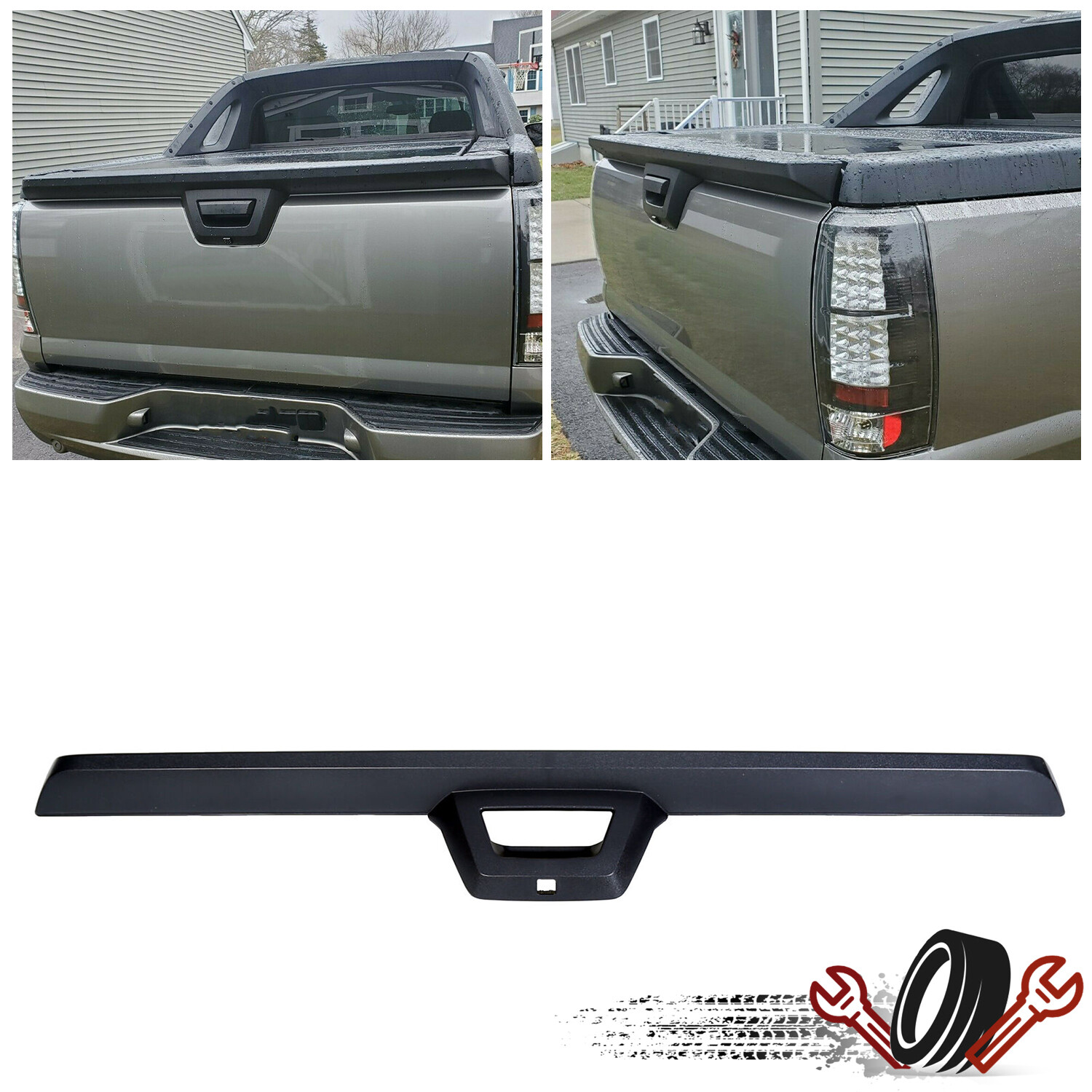 Rear Tailgate Spoiler Molding Trim Cover Molding For 07-13 Avalanche Escalade