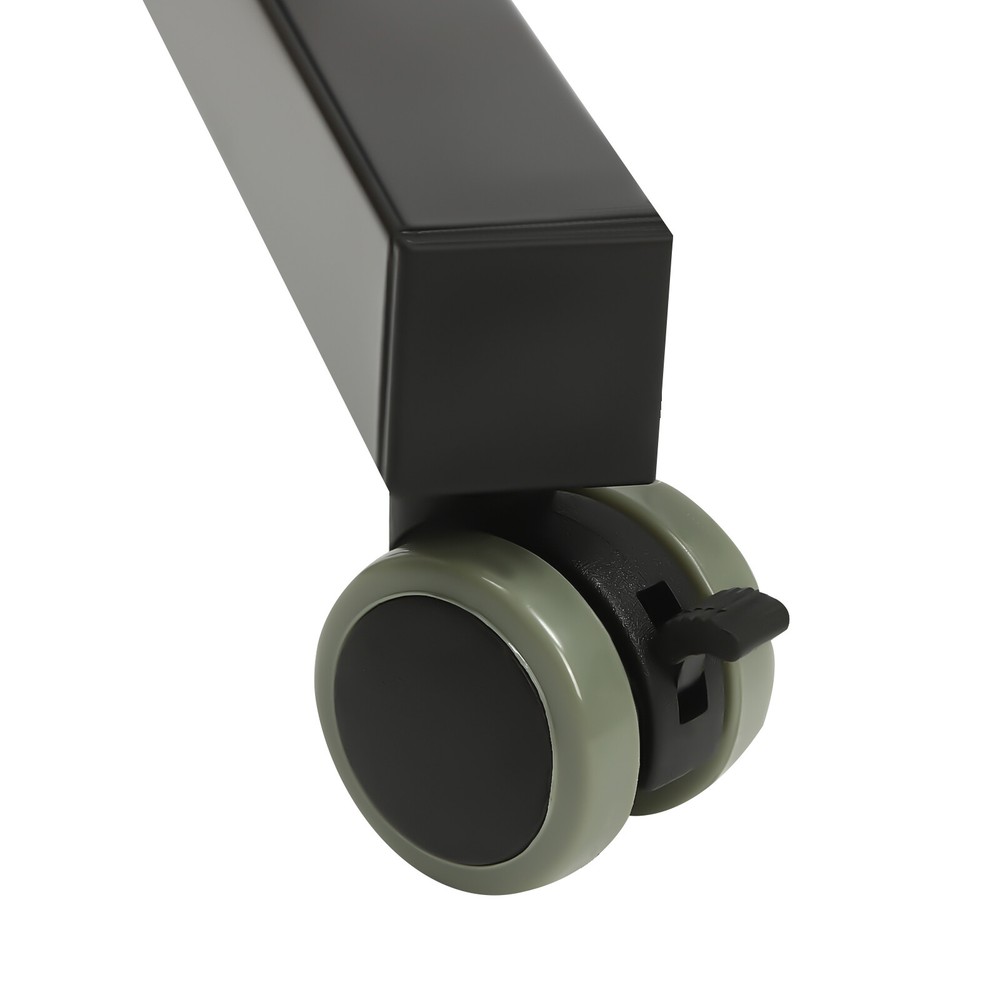 Rolling Laptop Desk Adjustable Height Computer Table Stand up Office Workstation