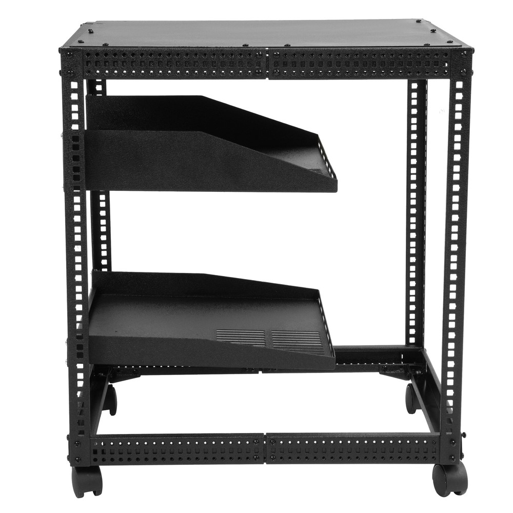 New 12U 4 Post Open Frame Server Rack Network Enclosure 23''-40'' Adjustable