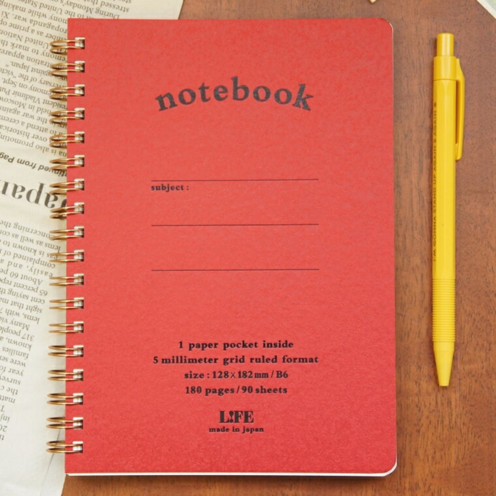 Life Pocket Notes Spiral Bound Notebook: 4 in. x 6 in. (Red) *A6 notebook
