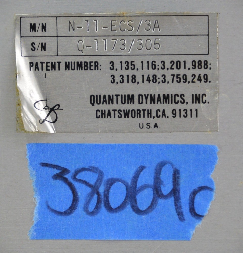 Quantum Dynamics N-11-ECS/3A Ultra High Precision Tachometer Calibration System