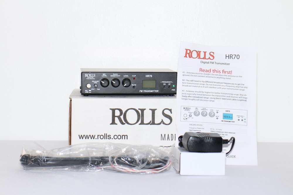 ROLLS HR70 Digital FM Transmitter Broadcast Audio Interface NEW Open Box