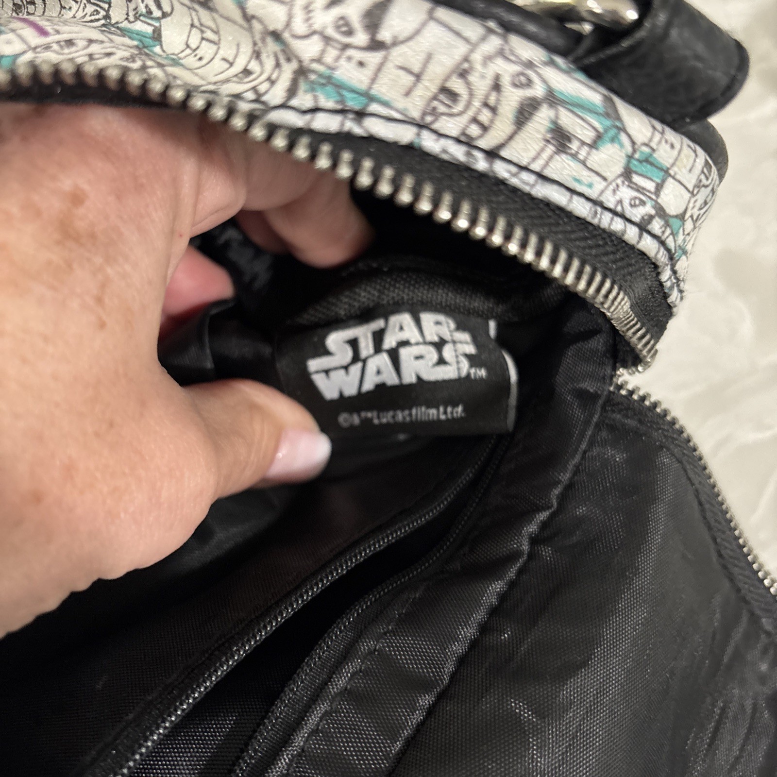 Star Wars Stormtroopers Darth Vader Print Handbag Bioworld Lucas Films Retired