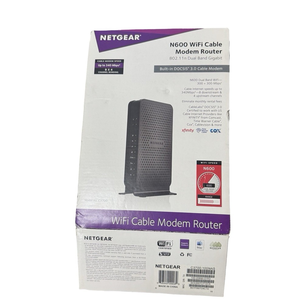 Netgear C3700 WiFi Cable Modem Router