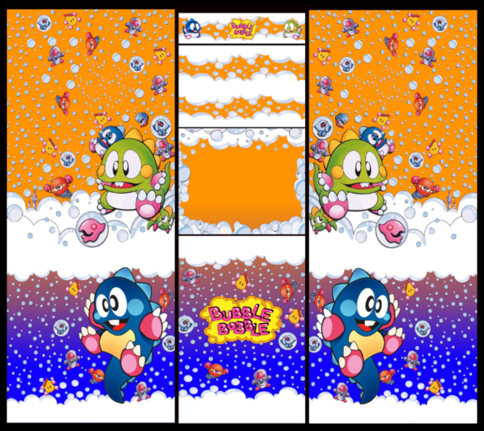 Pandora Arcade Cabin Graphics Box Stickers Universal Bubble Bobble