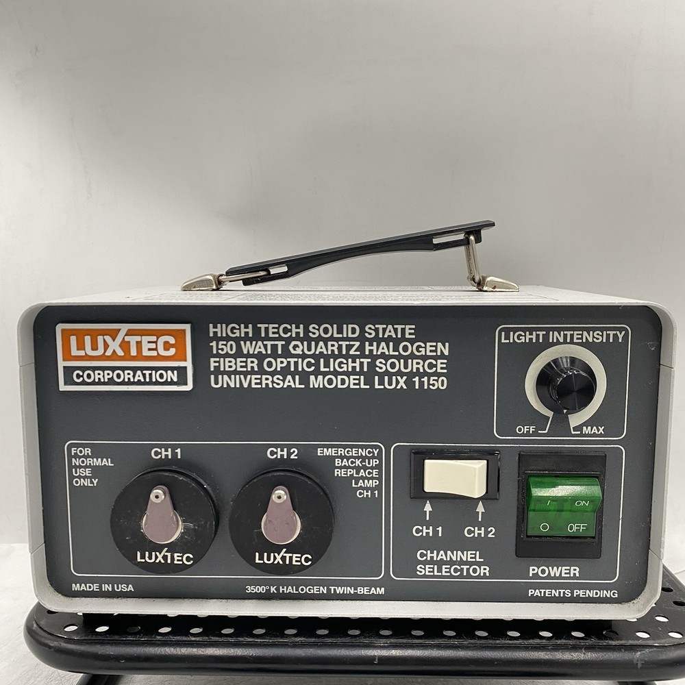 LUXTEC HIGH TECH SOLID STATE 150 WATT QUARTZ HALOGEN FIBER OPTIC LIGHT SOURCE