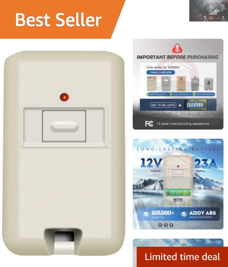Compact MultiCode Garage Door Remote 3060/3089 -  Certified & User-Friendly