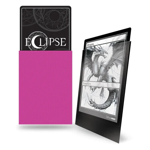 (100-Pack) Ultra Pro Eclipse PRO MATTE HOT PINK Deck Protector Card Sleeves