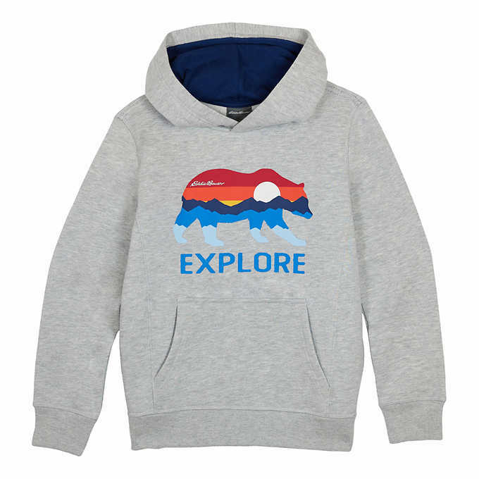 Eddie Bauer Boys Youth Hoodie and Tee Shirt 2 Piece Set Large