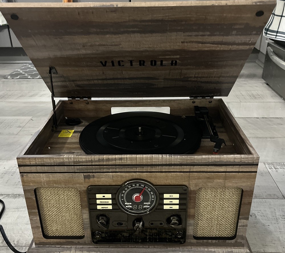 Victrola Quincy 6-1 Nostalgic Bluetooth Record Player - READ DESCRIPTION
