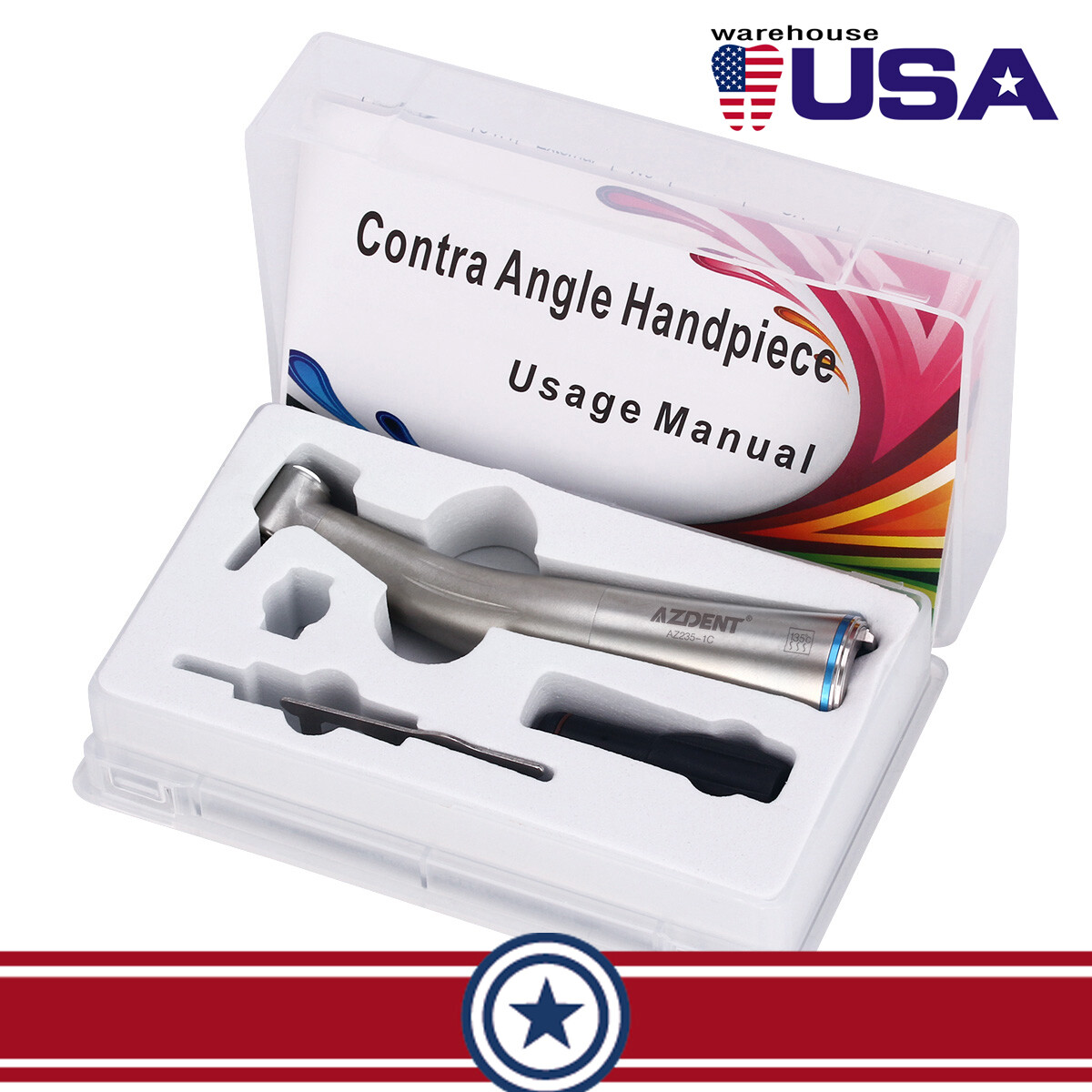 Dental 1:5 Increasing Contra Angle Optic LED Handpiece Fit for Electric Motor