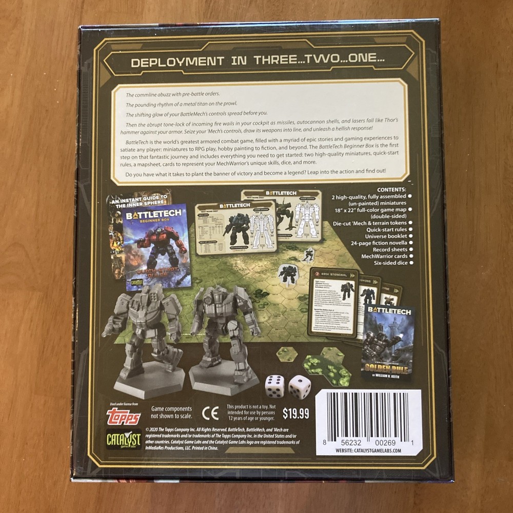 Battletech Beginner Box Catalyst Topps 2018 Comes With 2 Miniatures