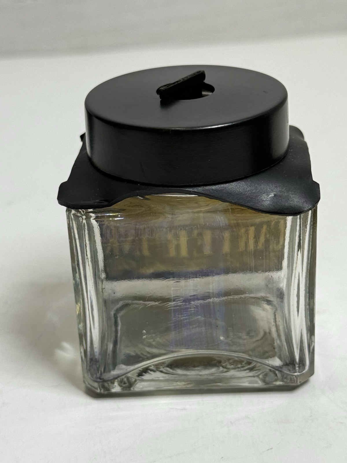 Vintage Carter's Cube - Well Dip Pen Ink Well with Glass Bottle Made in USA