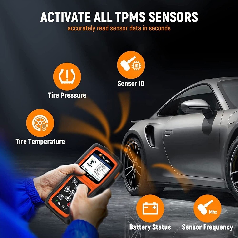 FOXWELL T1000 TPMS Relearn Tire Sensor Pressure Programming Reset Car Diagnostic