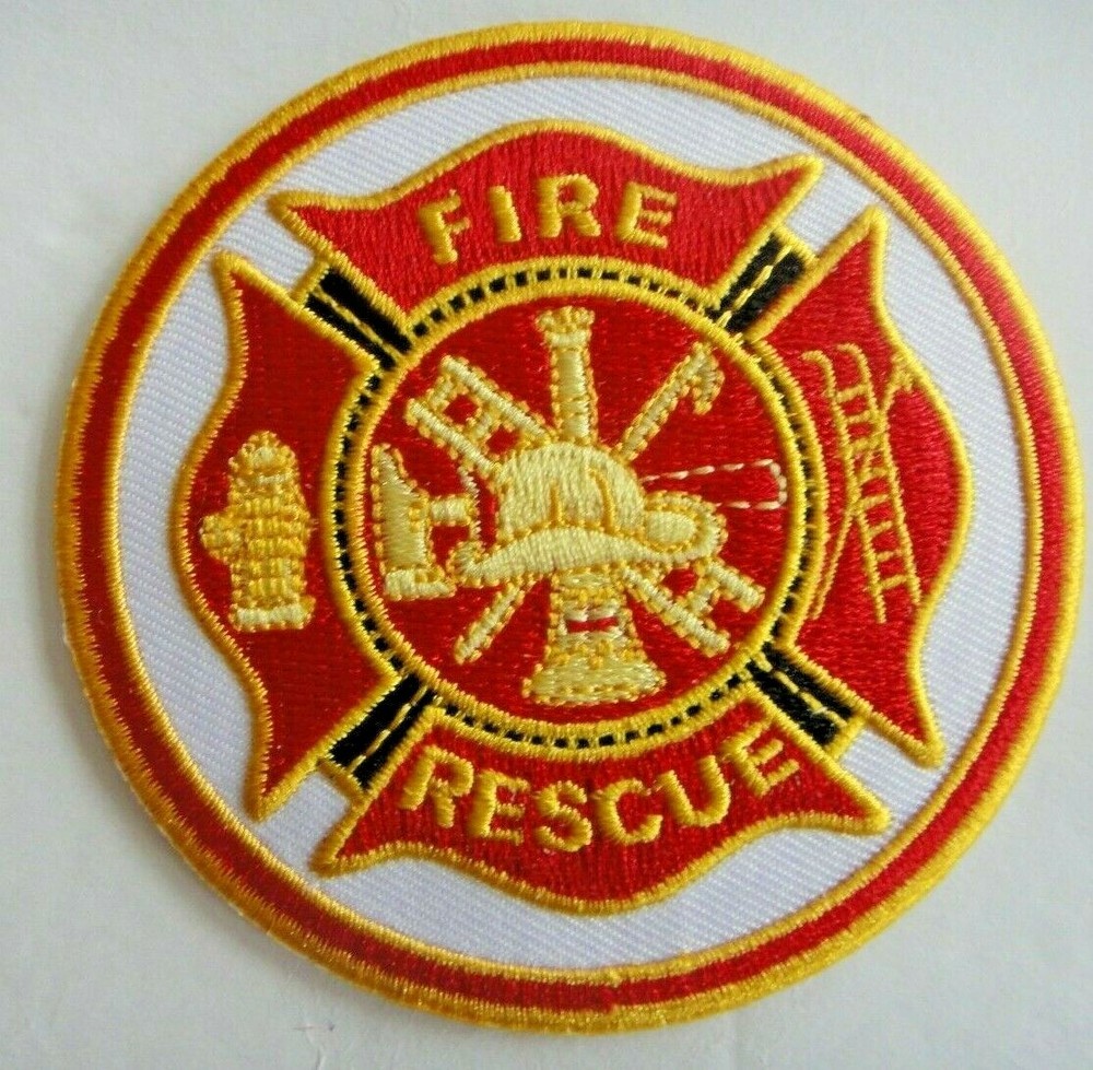 Fire Rescue Logo Embroidered Patch Log-new