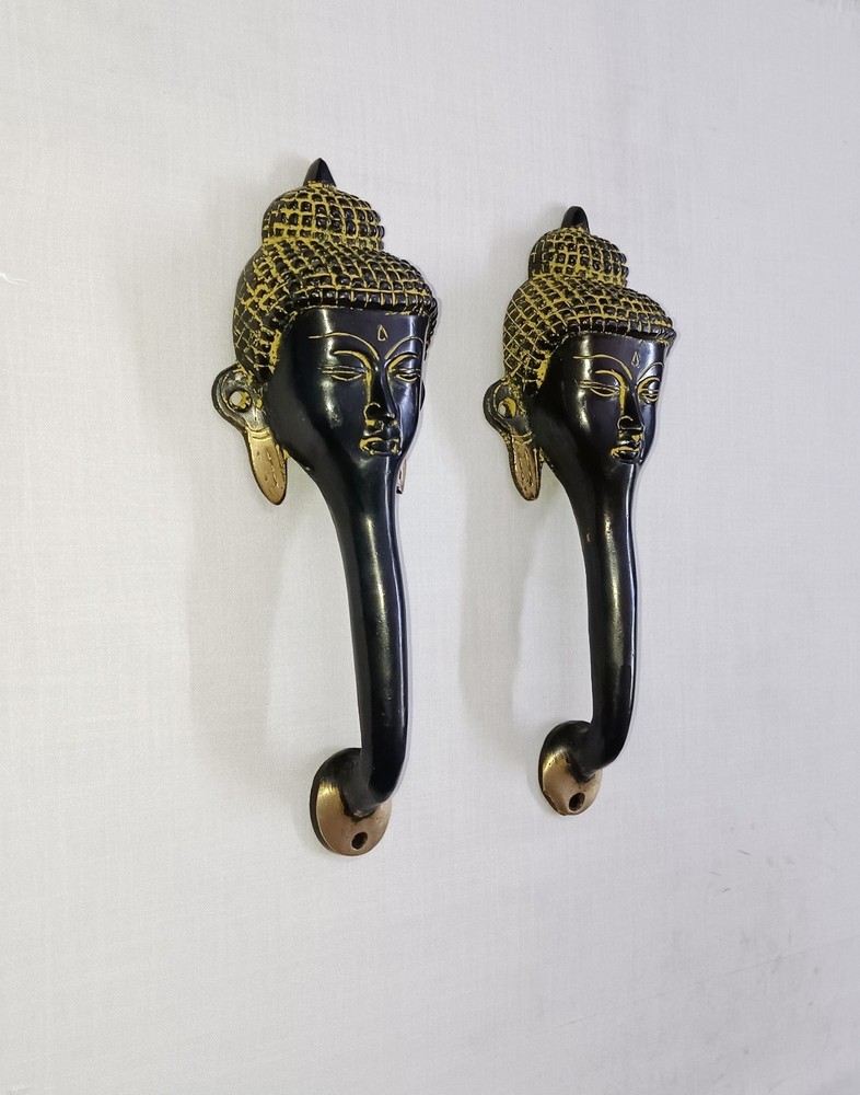 Brass Buddha Face Design Door Handle Brass Religious Themed Door Pull Dec CA349
