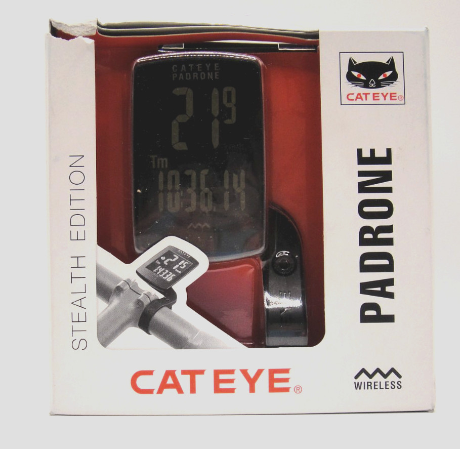 Cateye Padrone Stealth Edition Wireless With Out-Front Bracket - New, Open Box