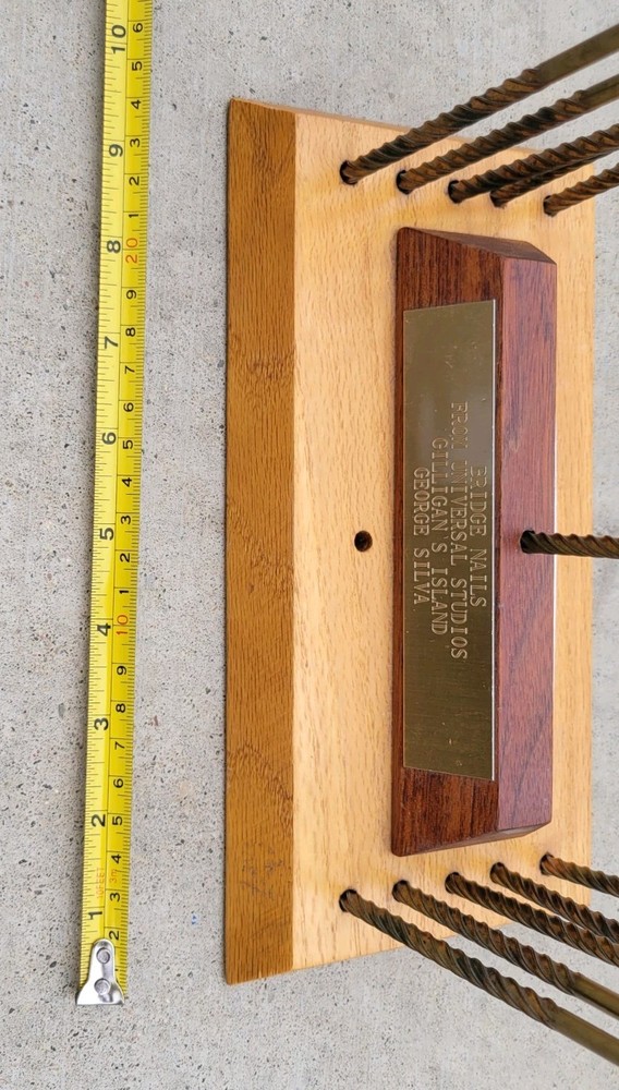 GILLIGAN'S ISLAND ~ BRIDGE NAILS ~ UNIVERSAL STUDIOS ~ ON PRESENTATION STAND!