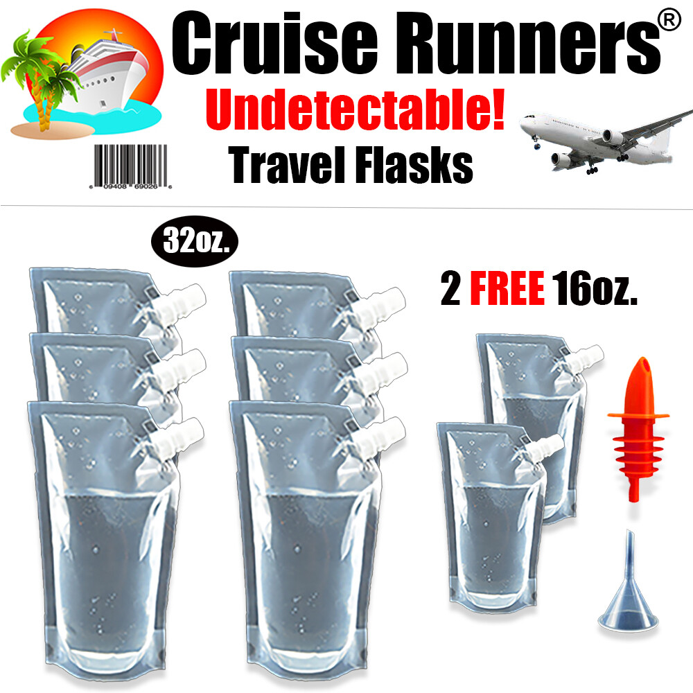 Cruise Flask Kit Rum Runners For Cruise Sneak Alcohol Liquor Bag Smuggle Booze