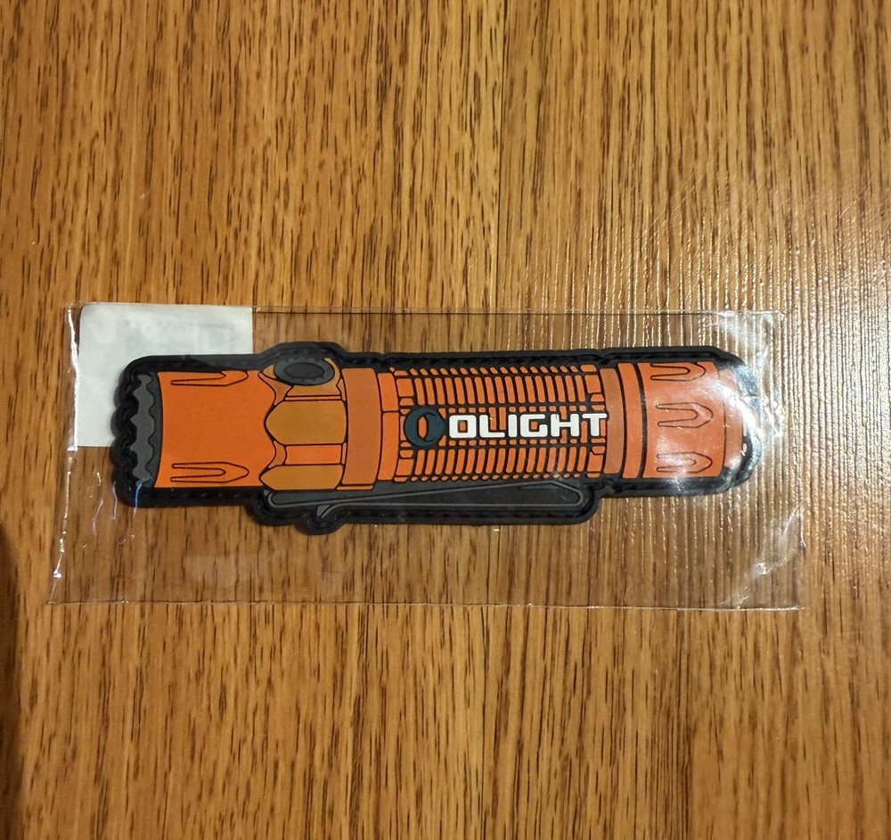 Olight Warrior 3 Orange Patch Swag