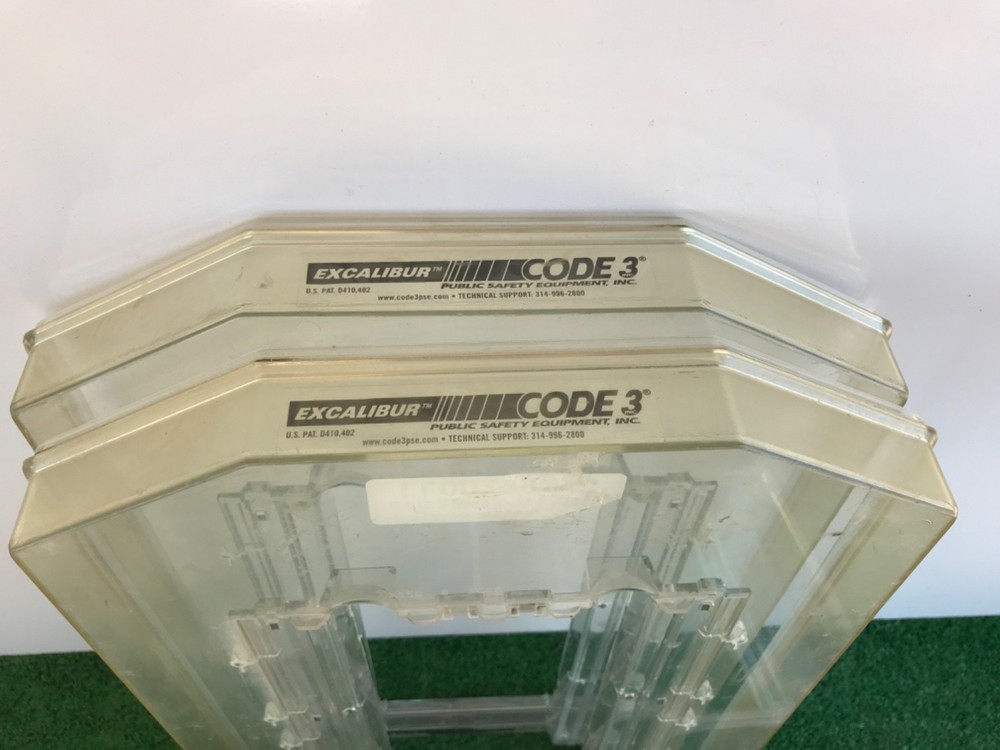Code 3 Excalibur LED LED-X 2100 Lower Bottom Clear Lightbar Outer Lens Set #2
