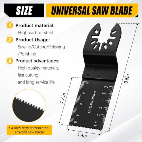 6PCS Oscillating Tool Blades, Universal Wood Oscillating Multitool, Professional