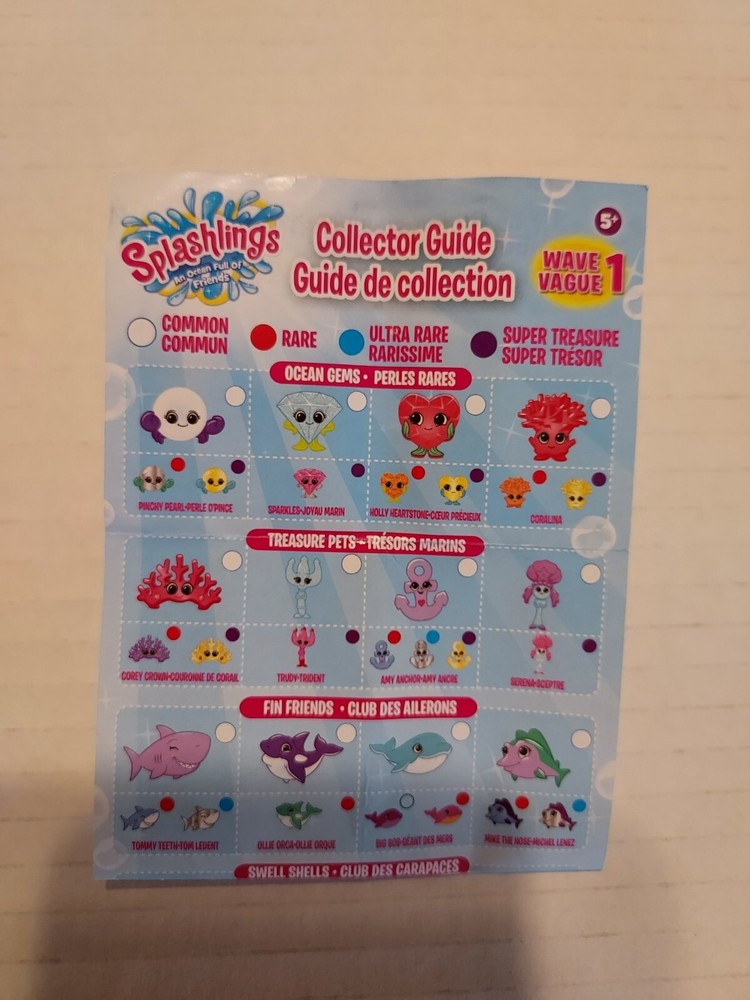 Splashings Wave 1 Collector's Guide